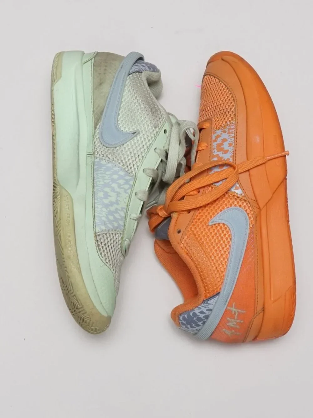 Nike Ja 1 Mismatched Ja Morant Bright Mandarin Orange Vapor Green FQ4796 Men 6.5